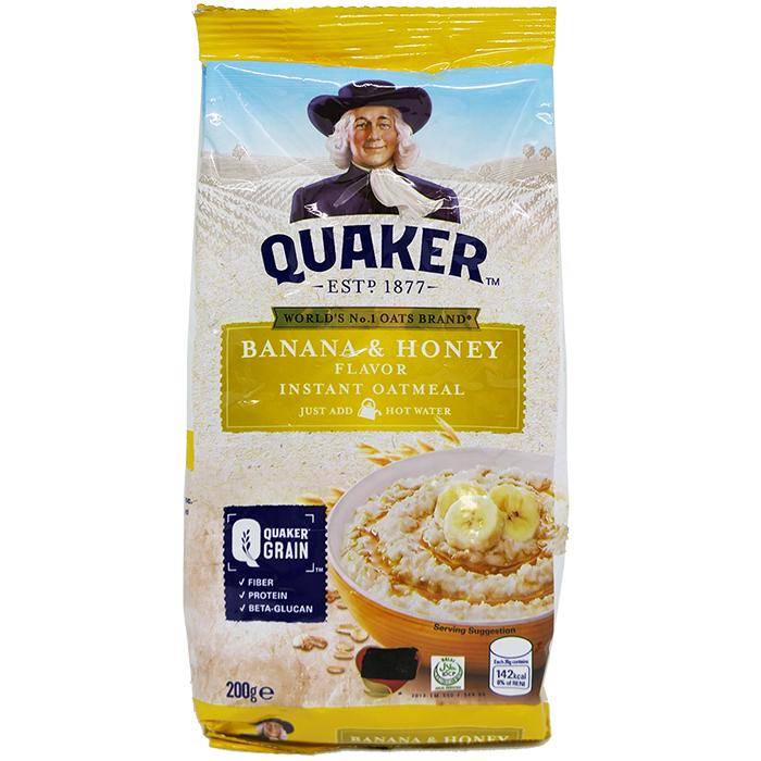 QUAKER Instant Oatmeal Banana & Honey 200g