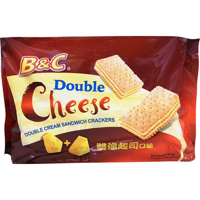 B&C Double Cream Sandwich Crackers Double Cheese 276g