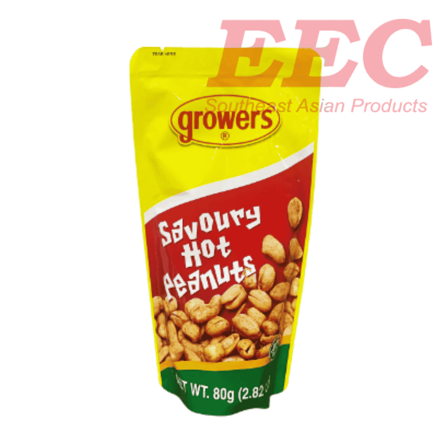 GROWERS Less-Grease Peanuts Savoury Hot 80g