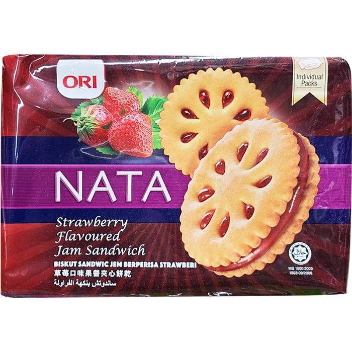ORI NATA Sandwich Biscuit strawberry 170g