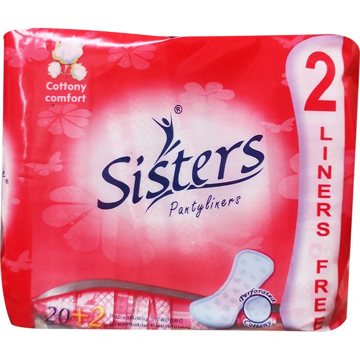 SISTERS Pantyliners Cottony Comfort IndWrp 20\'s