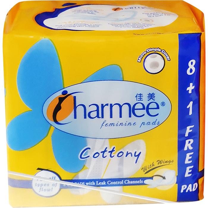 CHARMEE Feminine Pads Cottony with Wings 8s