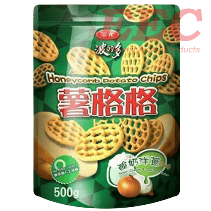 HWAYUAN Honeycomb Potato Chips SourCmOn 500g