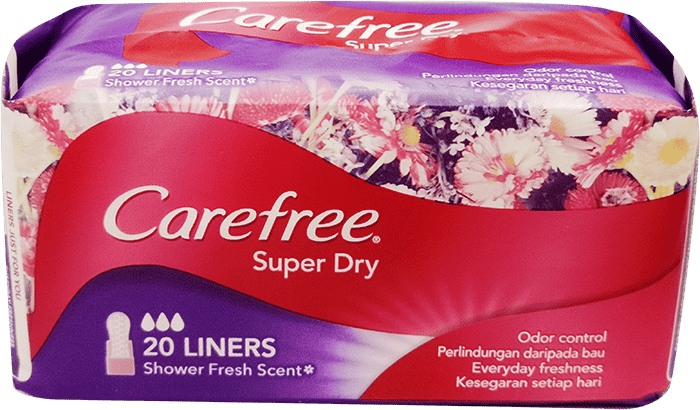 CAREFREE Pantyliners Super Dry Shower Fresh 20s