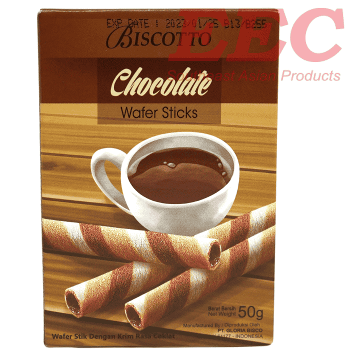BISCOTTO Wafer Sticks Assortment 50g Chocolate