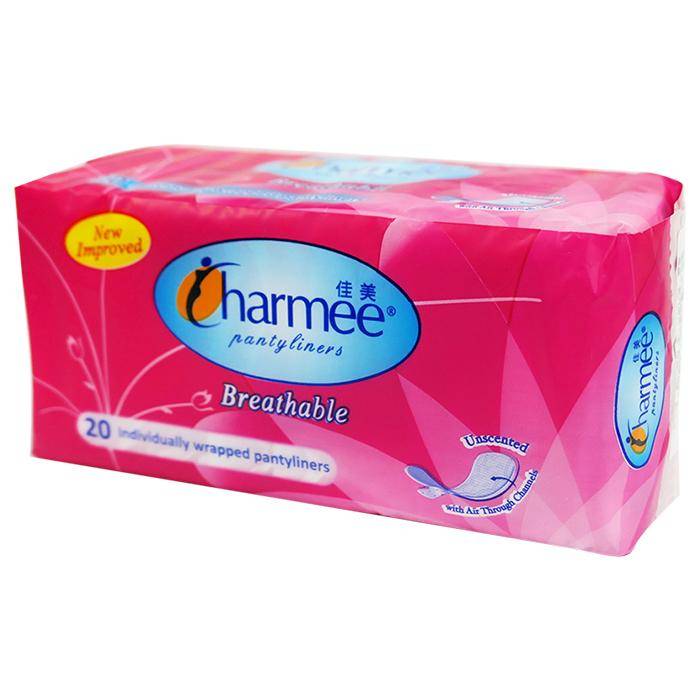 CHARMEE Pantyliners Breathable Unscented 20\'s